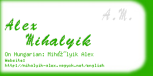 alex mihalyik business card